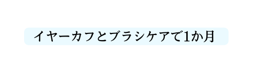 イヤーカフとブラシケアで1か月